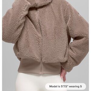 ALO Yoga Plush Brown Teddy Jacket
